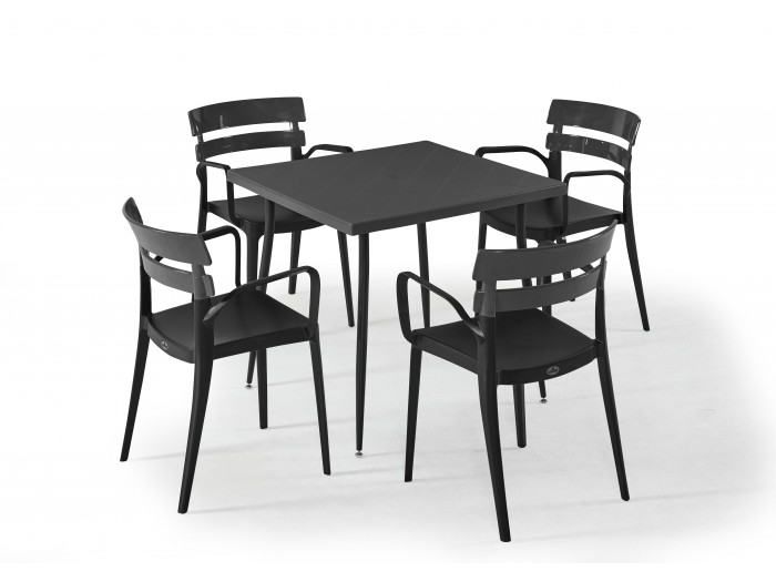 Градински комплект BERMUDA set 4 (черно/антрацит)